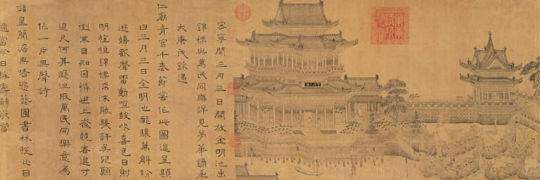 Dragon Boats Racing in the Palace Lake