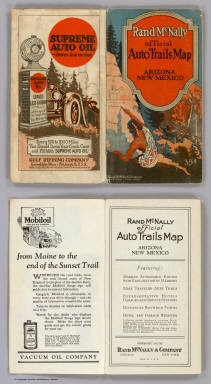 Cover: Arizona, New Mexico auto trails. / Rand McNally and Company / 1925