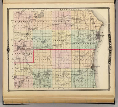 Map of Racine and Kenosha counties, State of Wisconsin. / Snyder, Van Vechten & Co. / 1878