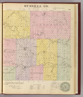 Russell Co., Kansas. / L.H. Everts & Co. / 1887