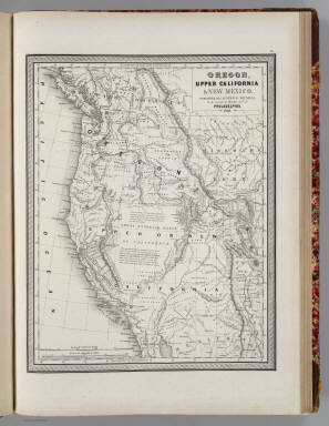 Oregon, Upper California & New Mexico. / Mitchell, Samuel Augustus; Tanner, Henry S.; Bourquin, Frederick / 1848
