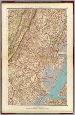 Newark, Elizabeth, the Oranges. / Bien, Joseph Rudolf; Vermeule, C. C. (Cornelius Clarkson), 1858-1950 / 1891