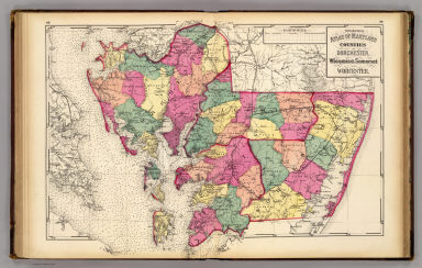 Topo. atlas Maryland: counties of Dorchester, Wicomico, Somerset & Worcester. / Martenet, Simon J.; Walling, H. F.; Gray, Ormando Willis / 1873