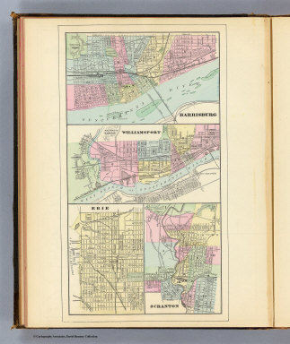 Harrisburg, Williamsport, Erie, Scranton. / (Mitchell, Samuel Augustus) / 1890