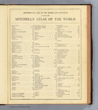 Contents: New general atlas. / Mitchell, Samuel Augustus / 1890
