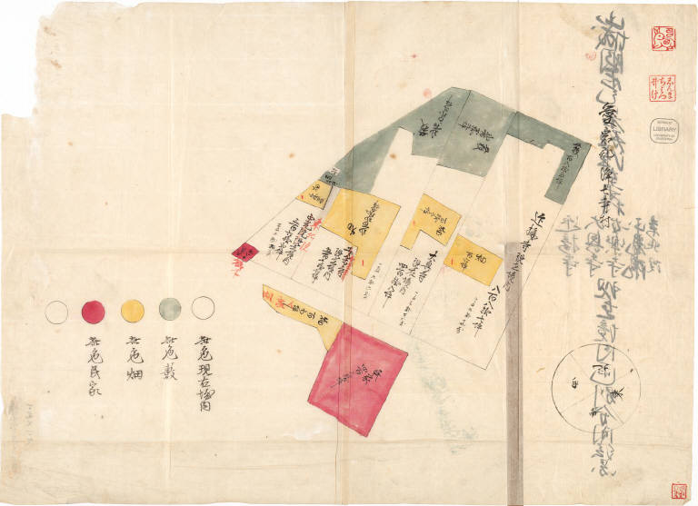 Yamashiro no Kuni Otagi-gun Jodoji-mura Geisetsuji Daioji Anrakuji Tohokuin genzai keidai kubetsu bunken ezu.