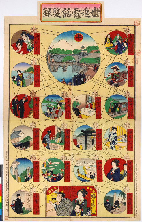 Yowasusumu denwa sugoroku [graphic].