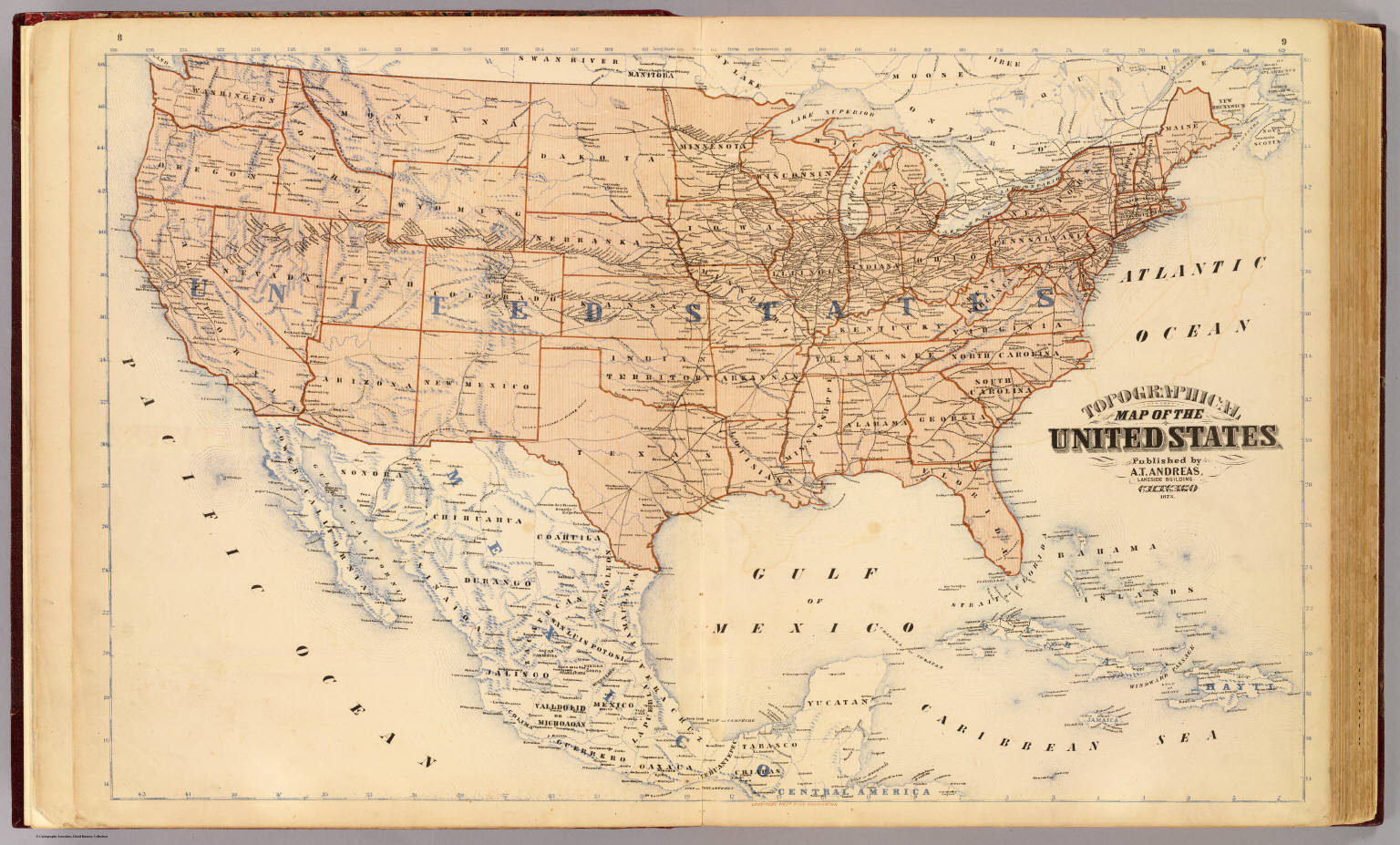Map Of United States 1900 Topographical map of the United States. / Andreas, A. T. (Alfred Theodore),