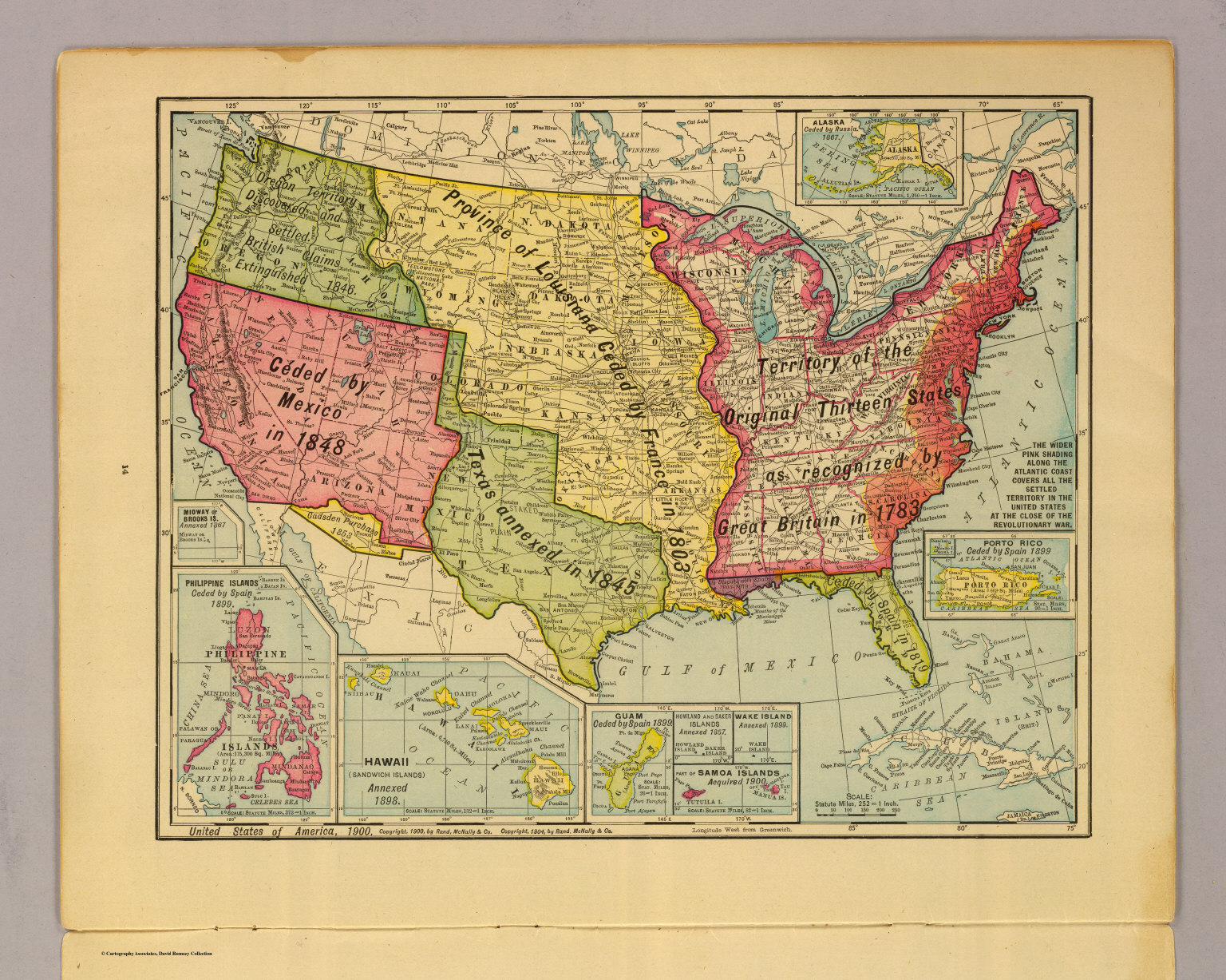 Map Of United States 1900 United States of America, 1900. - David Rumsey Historical Map Collection