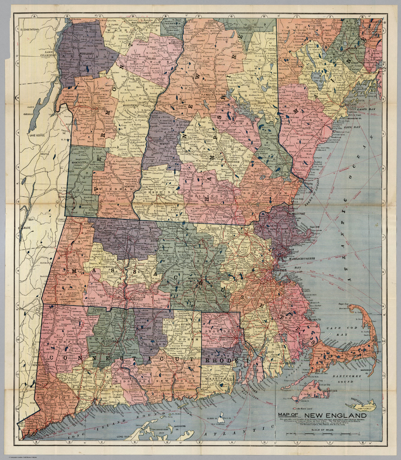 Map Of Cities In New England