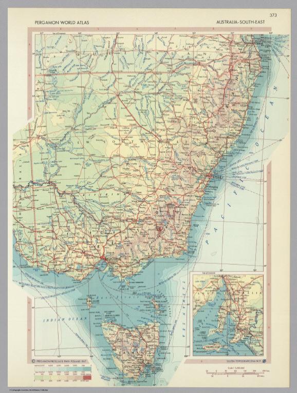 Australia - South-East. Pergamon World Atlas. - David Rumsey