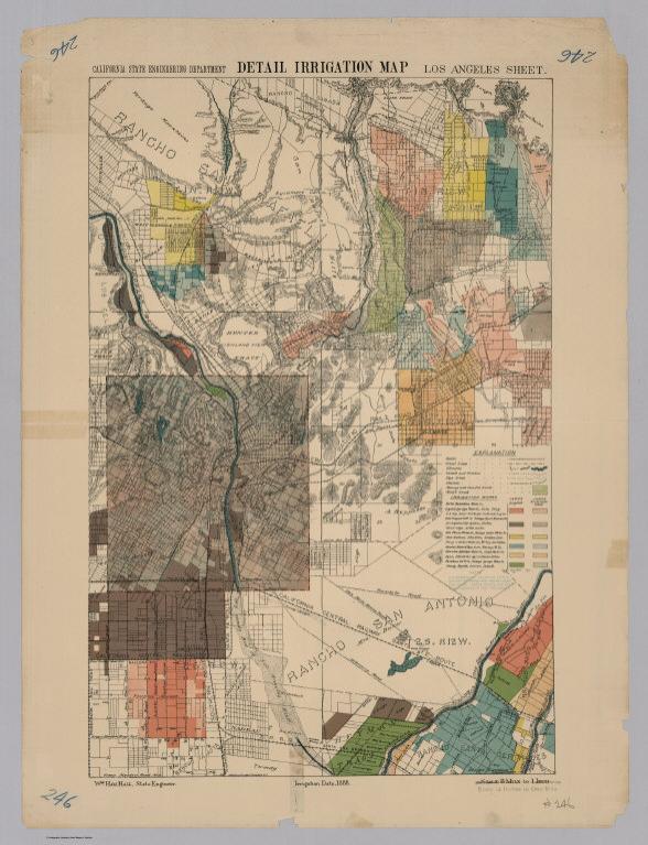 Los Angeles. Detail Irrigation Map.
