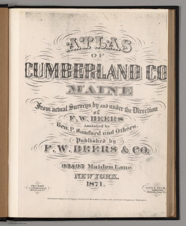 Title Page: [facsimile] Atlas Of Cumberland County, Maine.