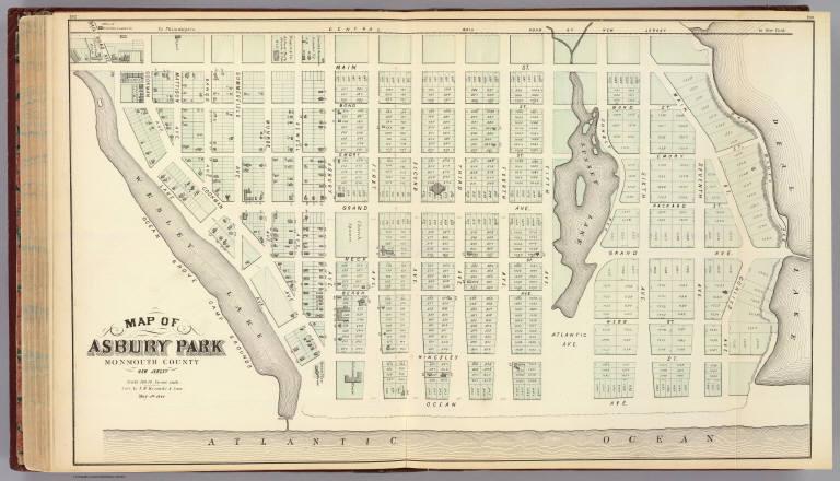 Map of Asbury Park, Monmouth County, New Jersey.