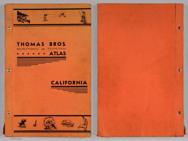Covers: Thomas Bros. Recreational and Statistical Atlas, California.