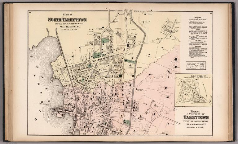 North Tarrytown and Tarrytown, Westchester County, New York. (inset) Glenville.