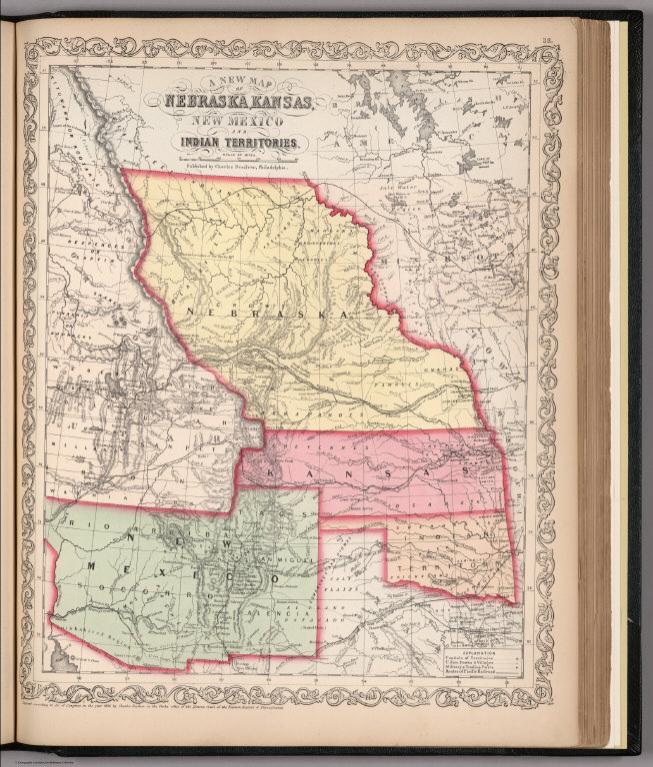 A New Map of Nebraska, Kansas, New Mexico and Indian Territories