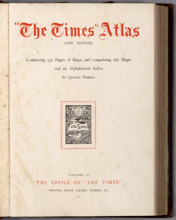 Title Page: The Times Atlas : New Edition