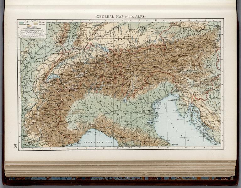 General map of the Alps