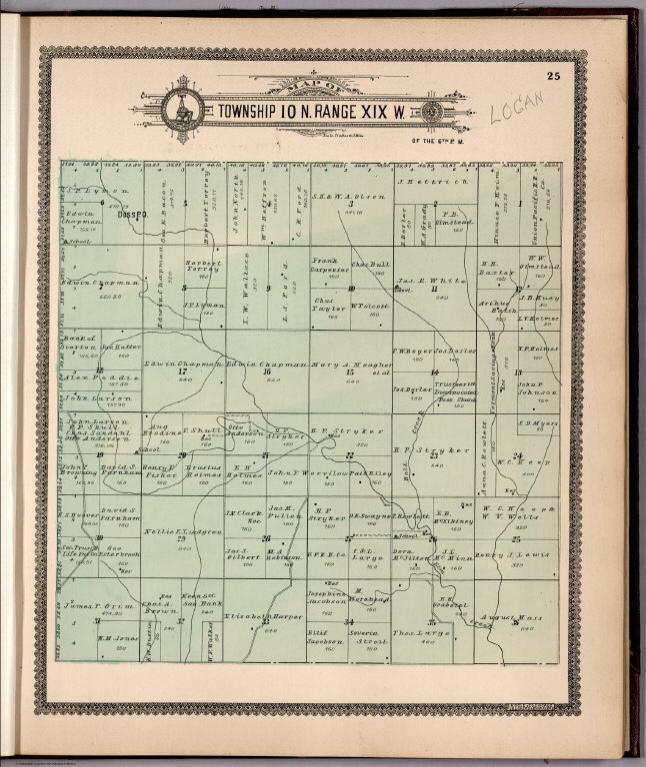 Township 10 N. Range XIX W.