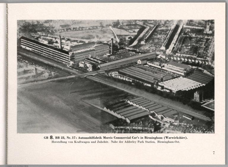 View: GB 8, BB 23, Nr. 17: Automobilfabrik Morris Commercial Car's in Birmingham, England.