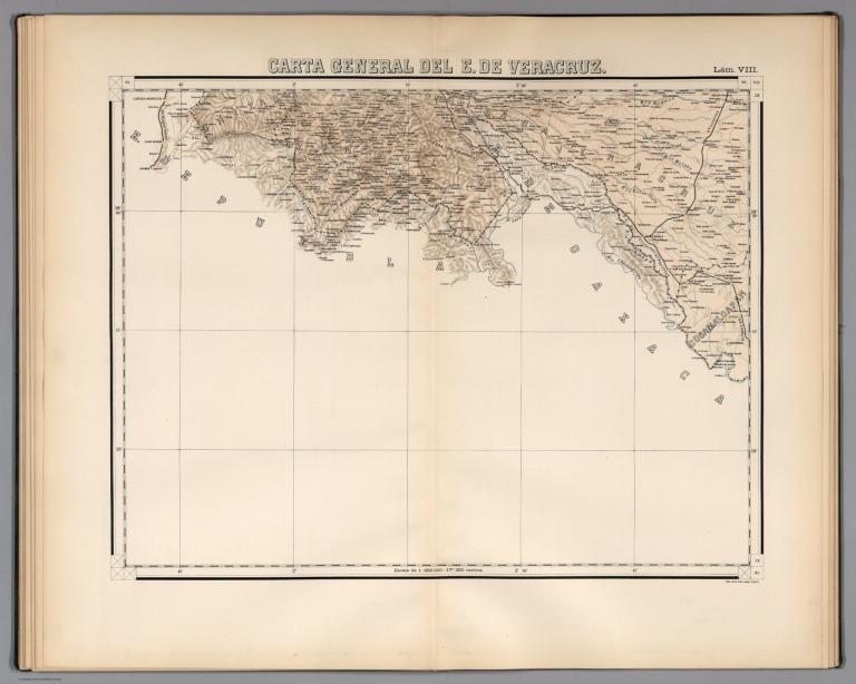 Lam. VIII. Carte General de E. de Veracruz.