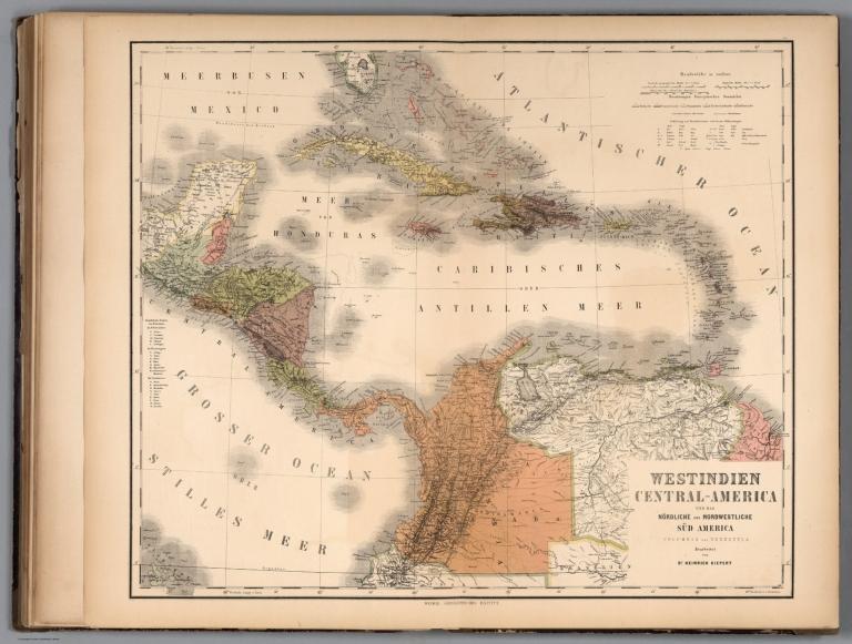 West Indies. Central America. Colombia. Venezuela.