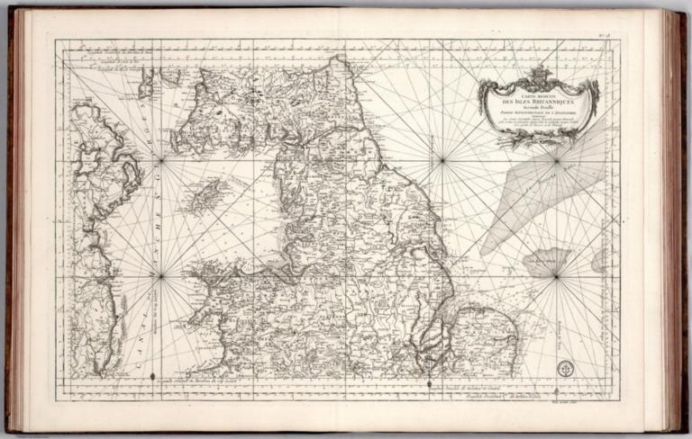 Carte Reduite des Isles Britanniques Second Feuille Partie Septentrionale de l'Angleterre.