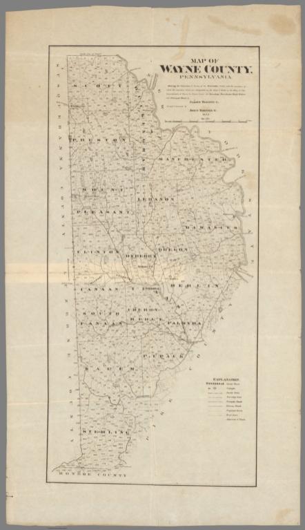 Map of Wayne County, Pennsylvania