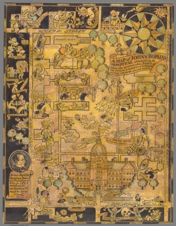 A Map of Johns Hopkins Hospital