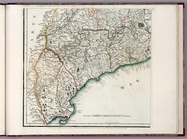75. Mapa del principado de Cataluna