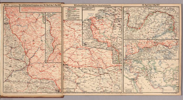World War I Map (German), Nr. 135. Military Events ... to May 7, 1917.