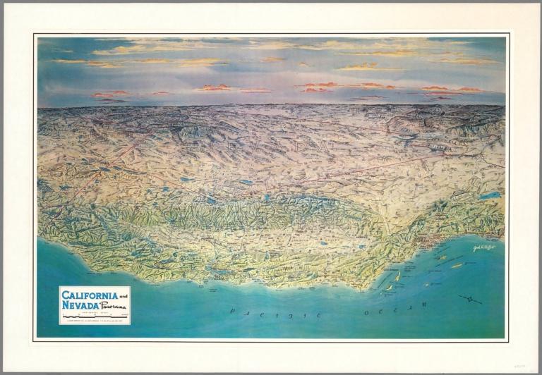 California and Nevada panorama