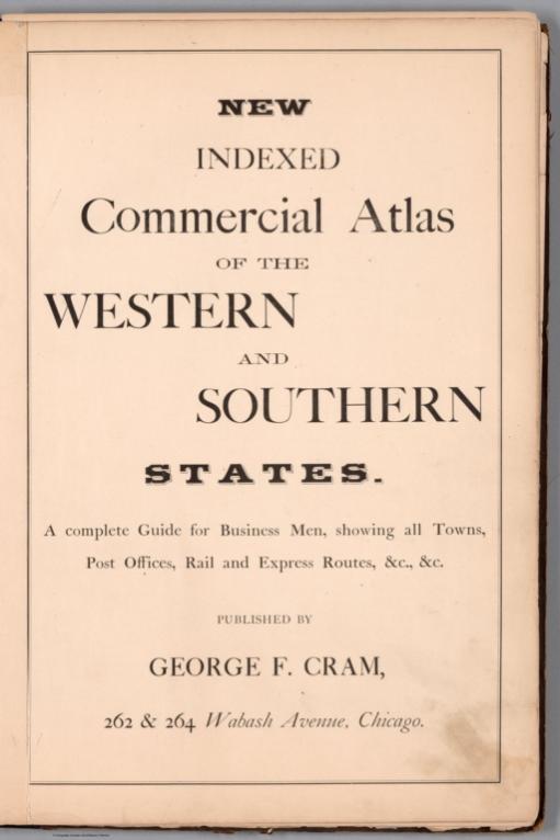Title: New indexed commercial atlas of the western and southern states.