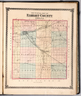 Sectional Map of Elkhart County, Indiana.