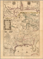 Composite: Le cours de Missisipi, ou de St. Louis (with) Partie meridionale de la Riviere de Missisipi.