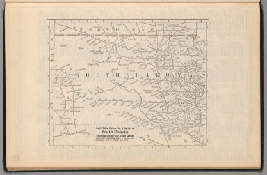 Railway Distance Map of the State of South Dakota