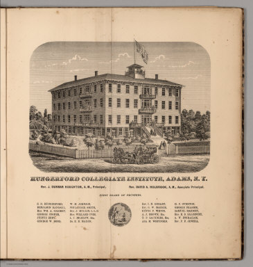 View: Hungerford Collegiate Institute, Adams, New York.