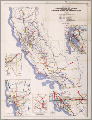 Progress Map, California Interstate Highways and Other Portions, May 1964.