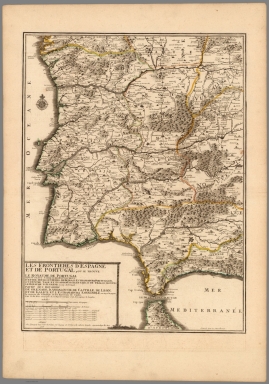 Les Frontieres D'Espagne Et De Portugal
