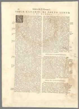 Text Page: Isolario del P. Coronelli. Parte II.