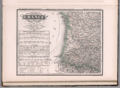 35. Carte physique et politique de la France & d'une Partie des Etats Voisins.