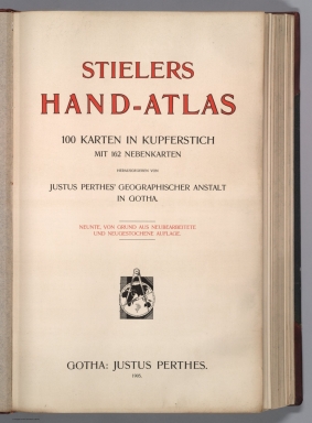Title: Stielers Hand-Atlas.
