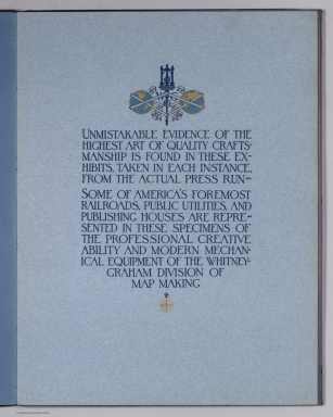 Text Page: The blue book of map making : America's map makers