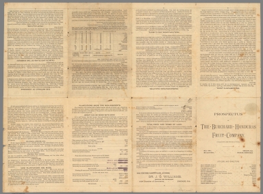 Text page: Prospectus of The Burchard Honduras Fruit Company