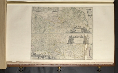 Carte d'Amsterdam avec paysage urbain, Anonyme, Claes Jansz. Visscher