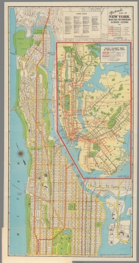 1993 MANHATTAN New York City map ラミネート 1993 MANHATTAN New