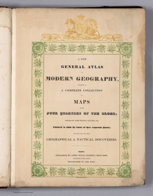 Title Page: A new general atlas of modern geography