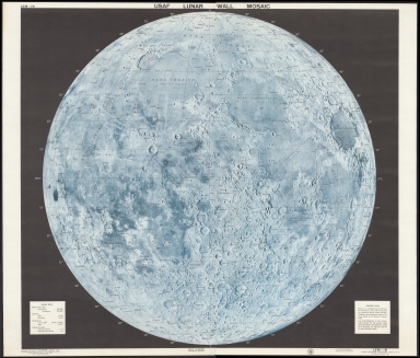 【 1980年発行 】 でっか〜い!! 月の地図 ( 1230×760mm ) Browse All : Moon and Composite Map and Separate Map - David