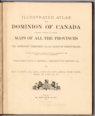 Title: Illustrated Atlas of the Dominion of Canada - David Rumsey